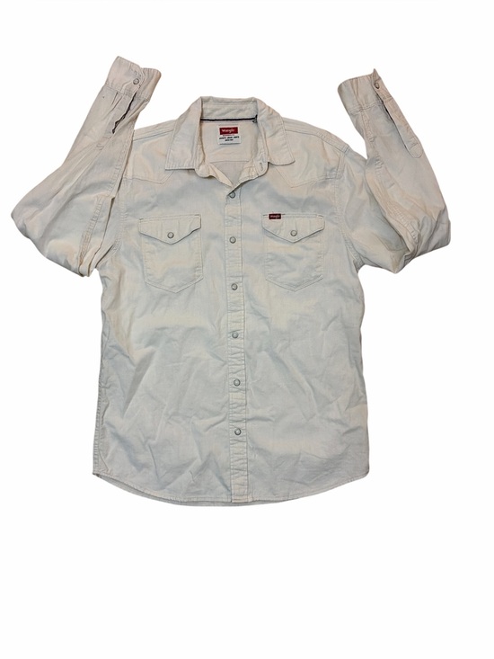 Wrangler Other - Wrangler Shirt Mens Large Off White Corduroy Pearl Snap Western Long Sleeve M
